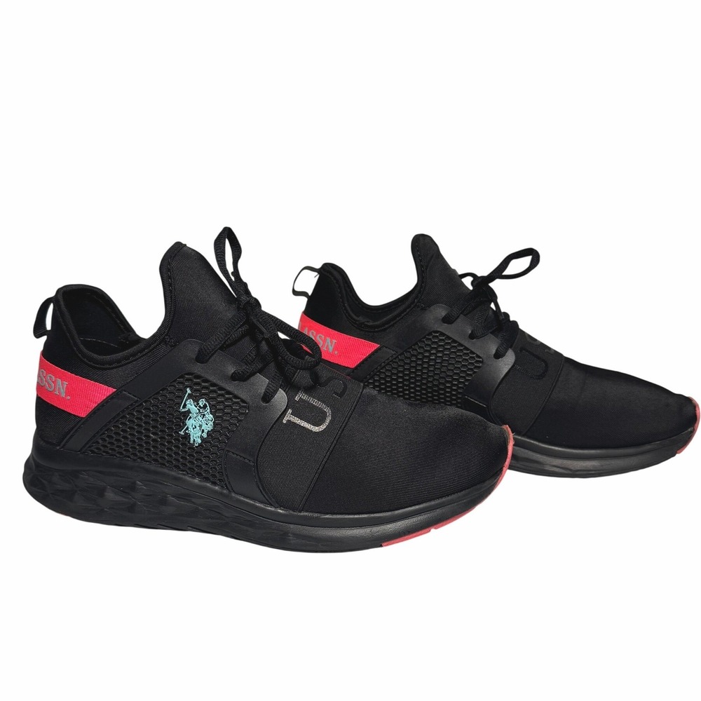 U.S. Polo Assn Blink-L Sneakers Womens 8.5 Black Pink Athletic Running Shoes - Picture 2 of 9